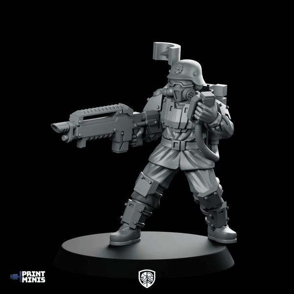Kaledon Fortis Comms Miniature Sci - Fi Operator - PrintMinis - We Print Miniatures