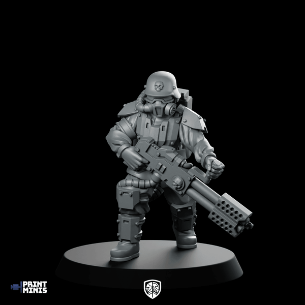 Kaledon Fortis FlameThrower Pose 2 Miniature - PrintMinis - We Print Miniatures