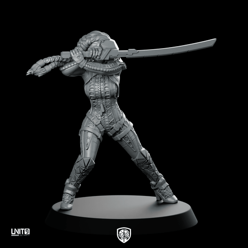 Kamikaze Orphansv 3 Miniature Cyberpunk Assassin - Unit9 - We Print Miniatures