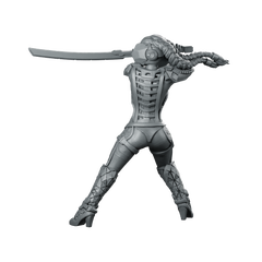 Kamikaze Orphansv 3 Miniature Cyberpunk Assassin Miniature 360 Spin 01
