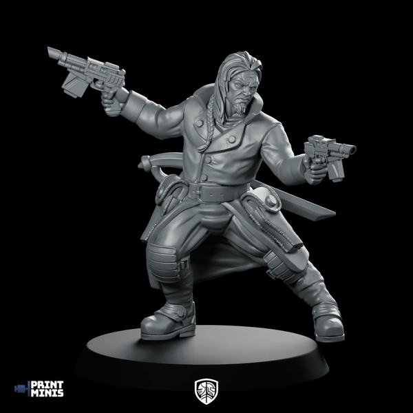 Kane Ivano Miniature Sci - Fi Dual - Pistol Hero - PrintMinis - We Print Miniatures