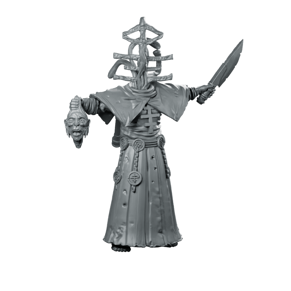 Kar Chorister Of Brutality Miniature Cyberpunk Zealot Enforcer - Papsikels Miniatures - We Print Miniatures