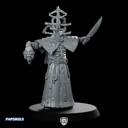Kar Chorister Of Brutality Miniature Cyberpunk Zealot Enforcer - Papsikels Miniatures - We Print Miniatures