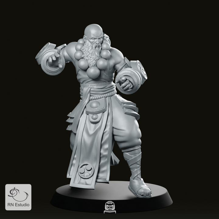 Karazim miniatuur Sci-Fi monnik held Warrior hars