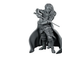 Katalina Miniature Duelist Swordswoman Miniature 360 Spin 01