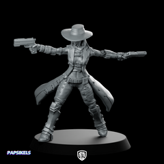 Kate Bane 3 Miniature Dual-Pistol Cyberpunk Gunslinger Hero