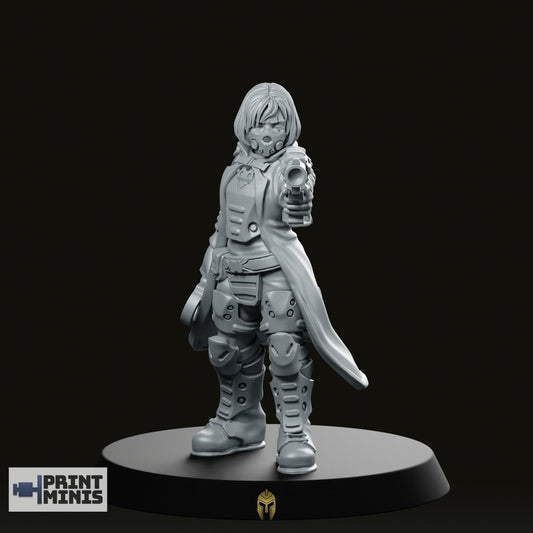 Katja Watch Inspector masked Miniature -PrintMinis - We Print Miniatures