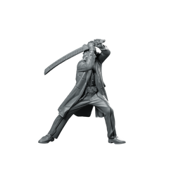 Taiga Kazunobu 04b Cyberpunk Miniature Sword Assassin Miniature 360 Spin 01