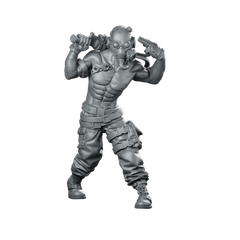 Kenoth Crazy Borderlands Vandal Miniature Cyberpunk Raider Miniature 360 Spin 01