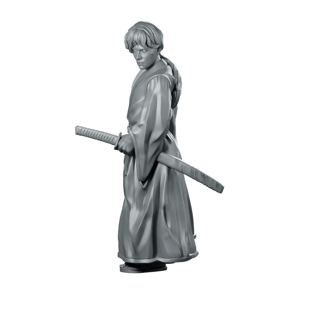 Kenshin Samurai Miniature Mystic Katana Hero Character - RN Estudio - We Print Miniatures