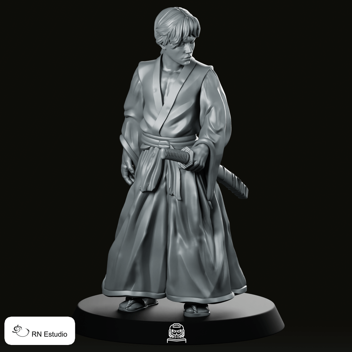 Kenshin Samurai Miniature - RN Estudio - We Print Miniatures