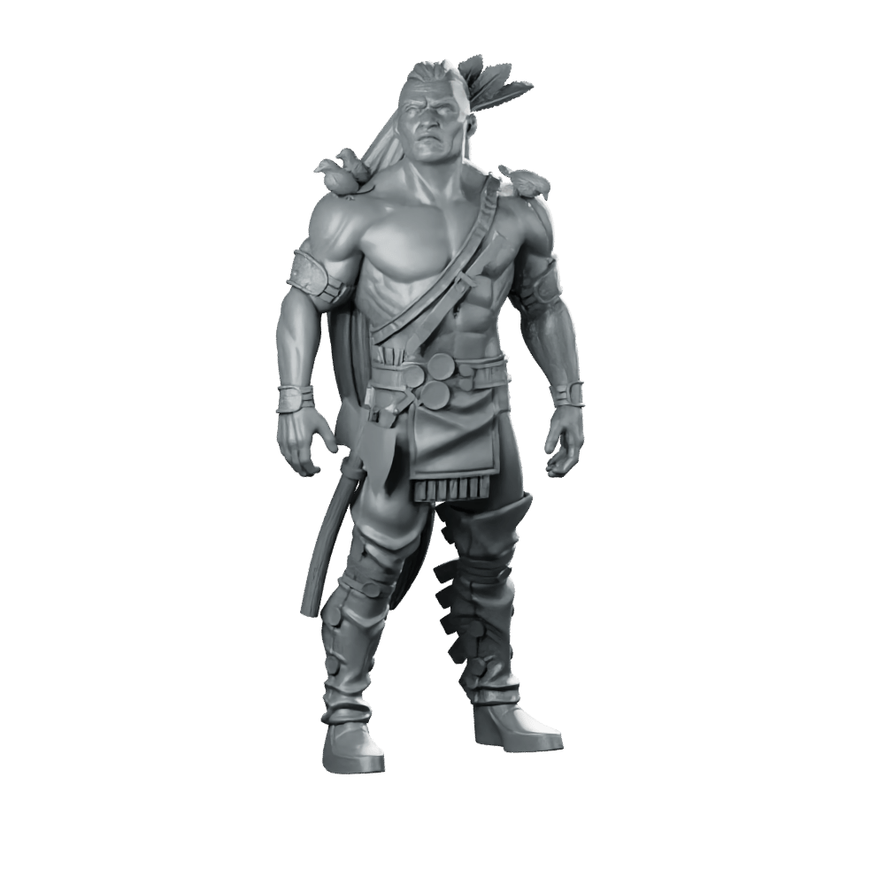 Keokuk Miniature Veteran Warrior Hero Sci - fi Resin - RN Estudio - We Print Miniatures