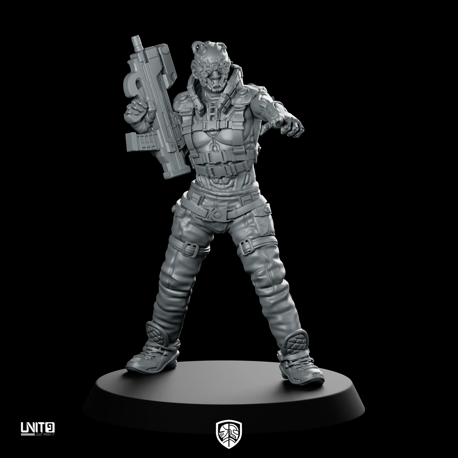 Kevlar 2 Cyberpunk Miniature Machine Gun Operative