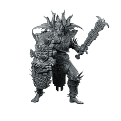 King Aiorn Miniature Skull - Crowned Barbarian Warlord Champion - Haito - We Print Miniatures