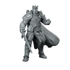 King Armor01 Miniature Crowned Knight Paladin Miniature 360 Spin 01