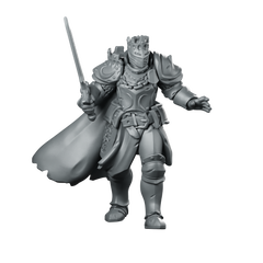 King Armor02 Miniature Crowned Knight Paladin Miniature 360 Spin 01