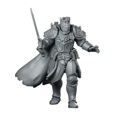 King Armor02 Miniature Crowned Knight Paladin Miniature 360 Spin 01