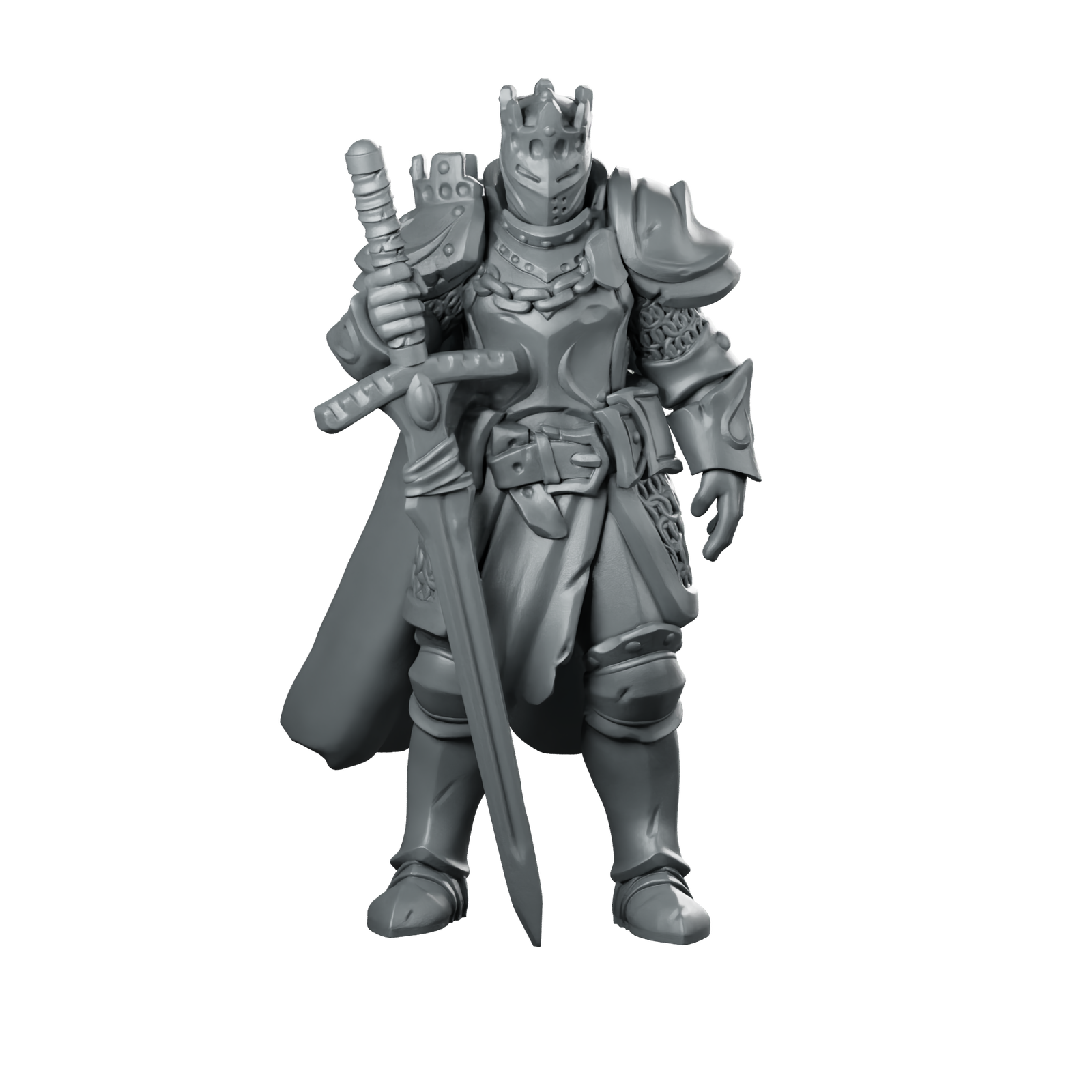 King Armor03 Miniature Crowned Knight Sword Miniature 360 Spin 01