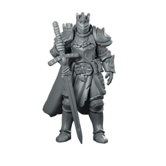 King Armor03 Miniature Crowned Knight Sword Miniature 360 Spin 01