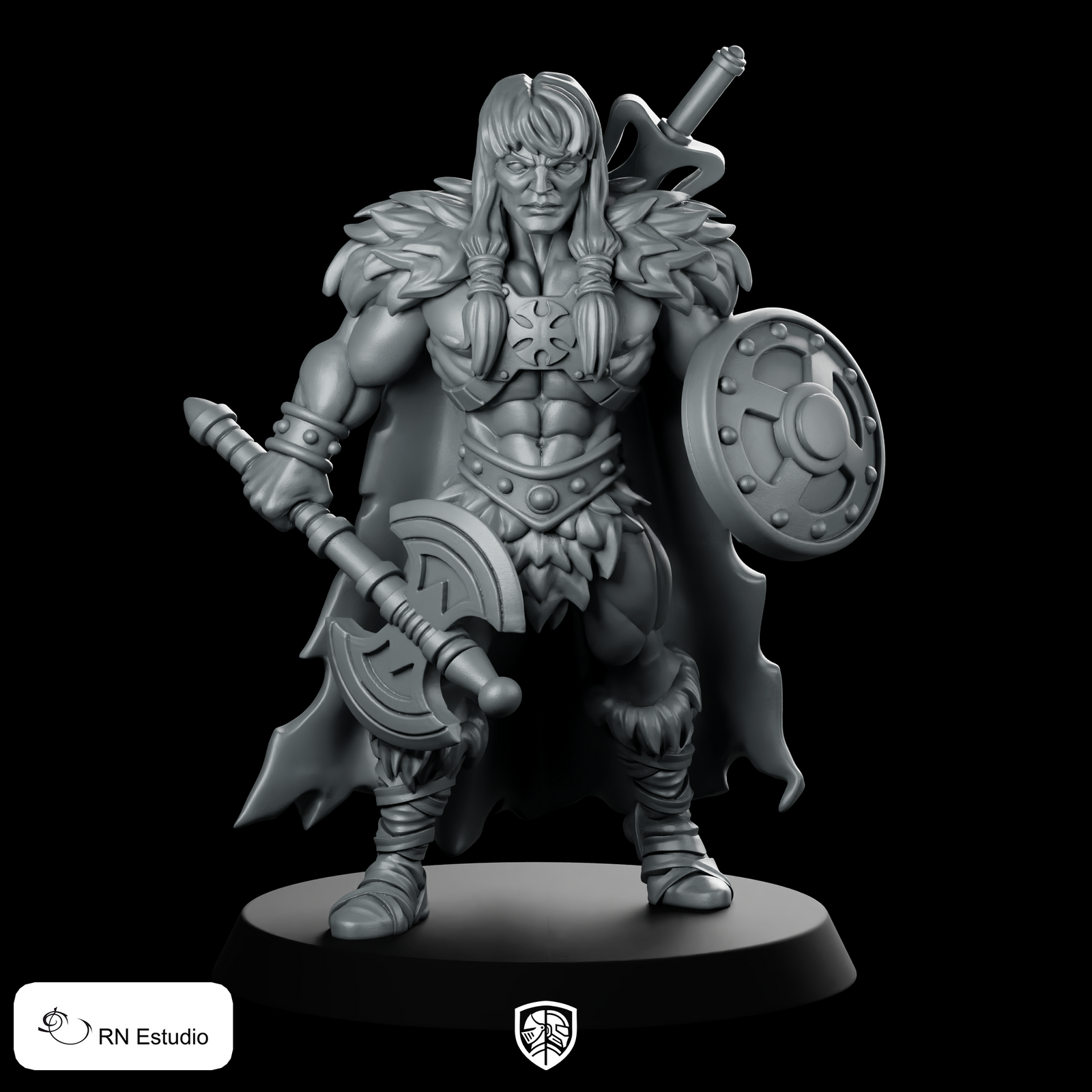 King Kull 80's Hero Miniature Axe Shield