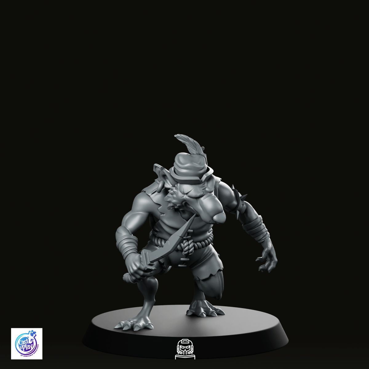 Knife Fighter Rat Miniature - CastNPlay - We Print Miniatures
