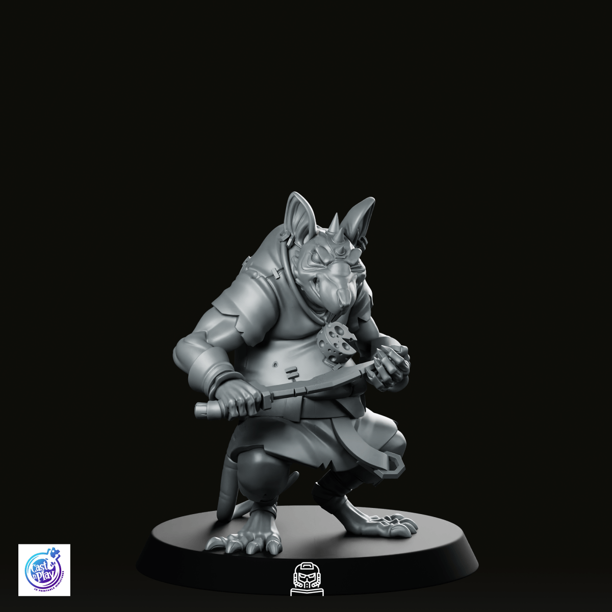Knife Rebel Rat Miniature - CastNPlay - We Print Miniatures