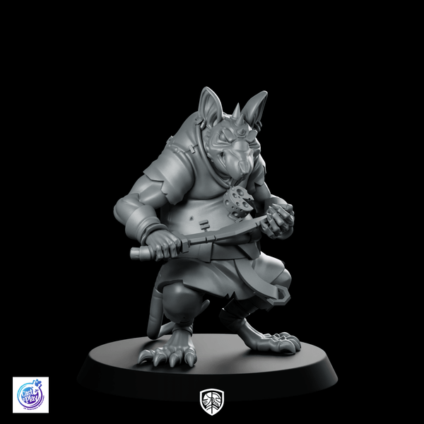 Knife Rebel Rat Miniature Ratfolk Rogue Raider - CastNPlay - We Print Miniatures