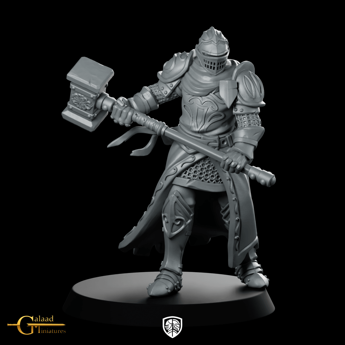 Knight 04 Miniature Armoured Knight - Galaad - We Print Miniatures