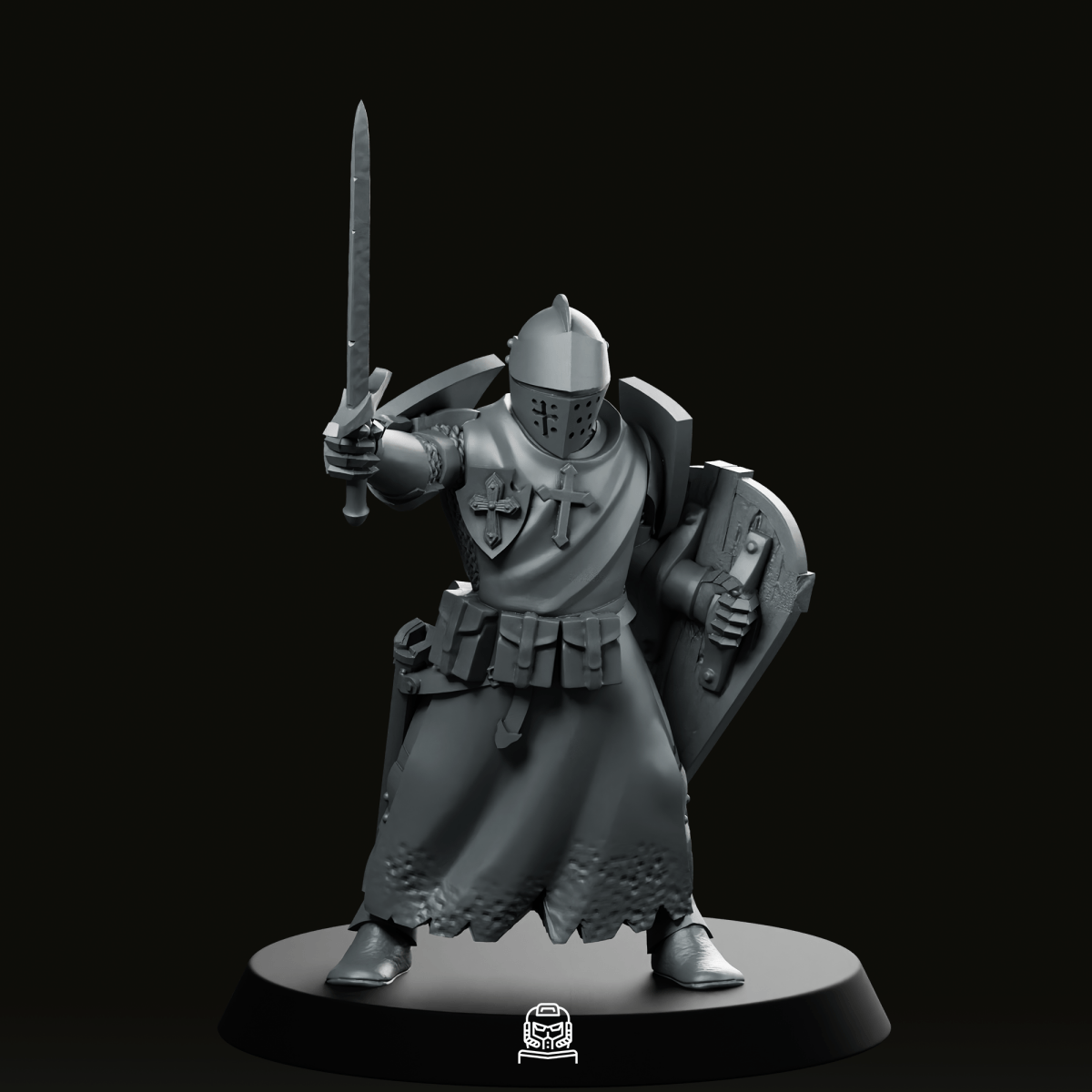 Knight 2 Trench Crusade Miniature - Onmioji - We Print Miniatures