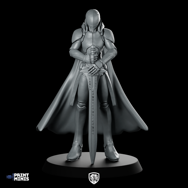 Knight Defender Of Mensab Miniature Sci-Fi Sword Cloak