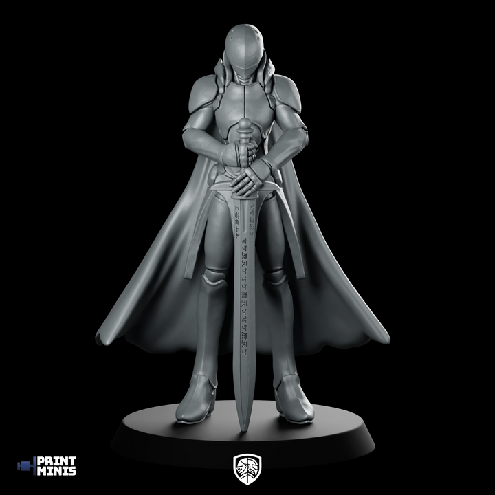 Knight Defender Of Mensab Miniature Sci-Fi Sword Cloak