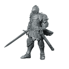 Knight Miniature Armoured Knight Swordsman - Galaad - We Print Miniatures