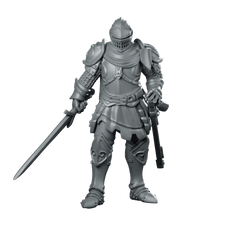 Knight Miniature Armoured Knight Swordsman - Galaad - We Print Miniatures