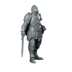 Knight Miniature Armoured Knight Swordsman - Galaad - We Print Miniatures
