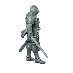 Knight Miniature Armoured Knight Swordsman - Galaad - We Print Miniatures