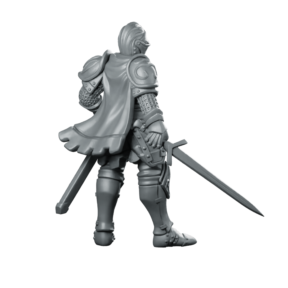 Knight Miniature Armoured Knight Swordsman - Galaad - We Print Miniatures