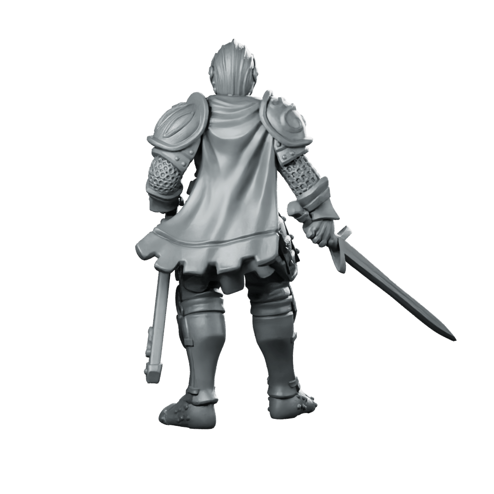 Knight Miniature Armoured Knight Swordsman - Galaad - We Print Miniatures