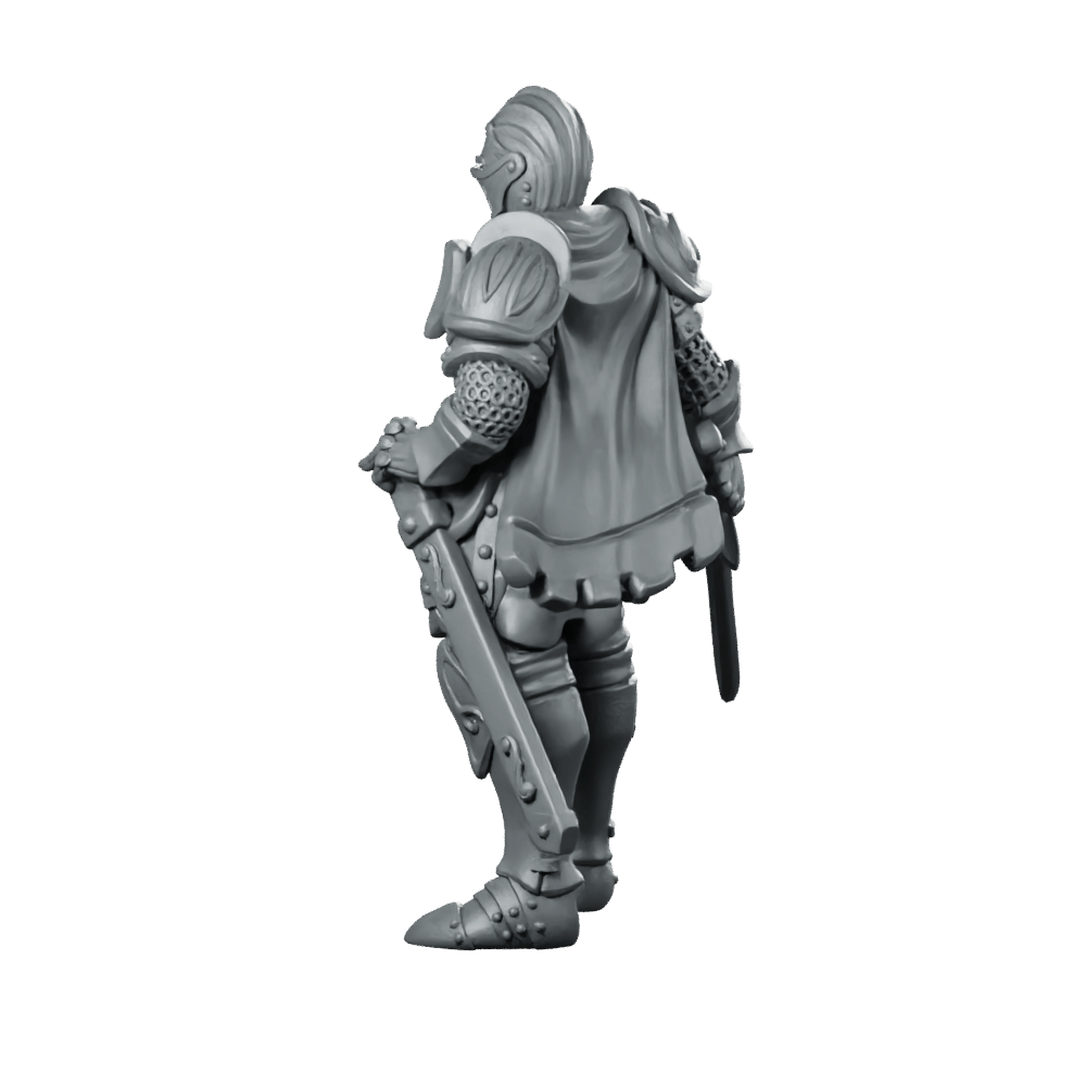 Knight Miniature Armoured Knight Swordsman - Galaad - We Print Miniatures