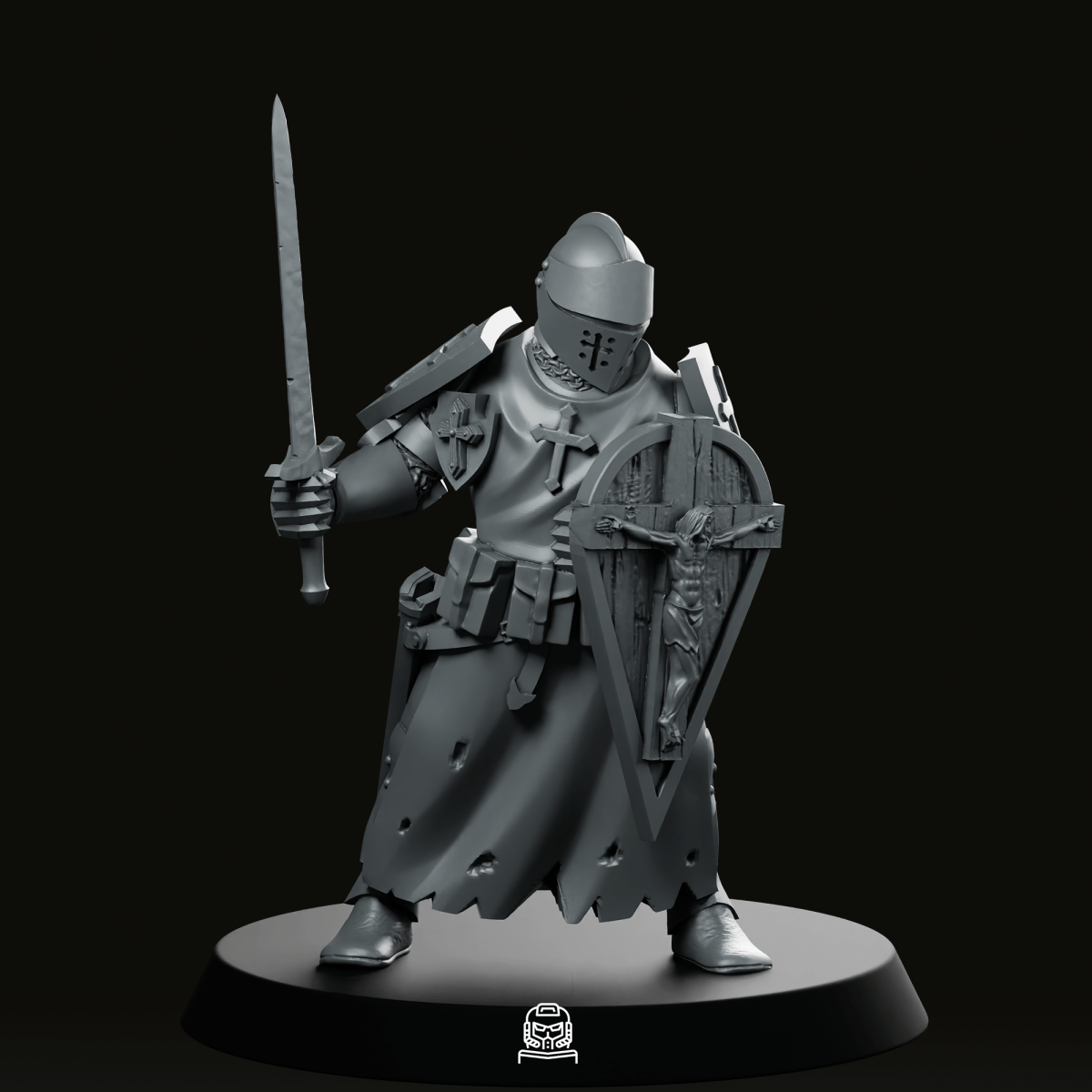 Knight Trench Crusade Miniature - Onmioji - We Print Miniatures