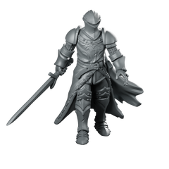 Knight 02 Miniature Armoured Knight Swordsman Miniature 360 Spin 01