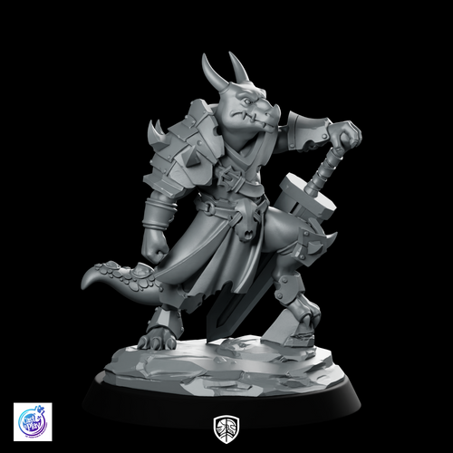 Kobold Leader Miniature Dragonborn Paladin