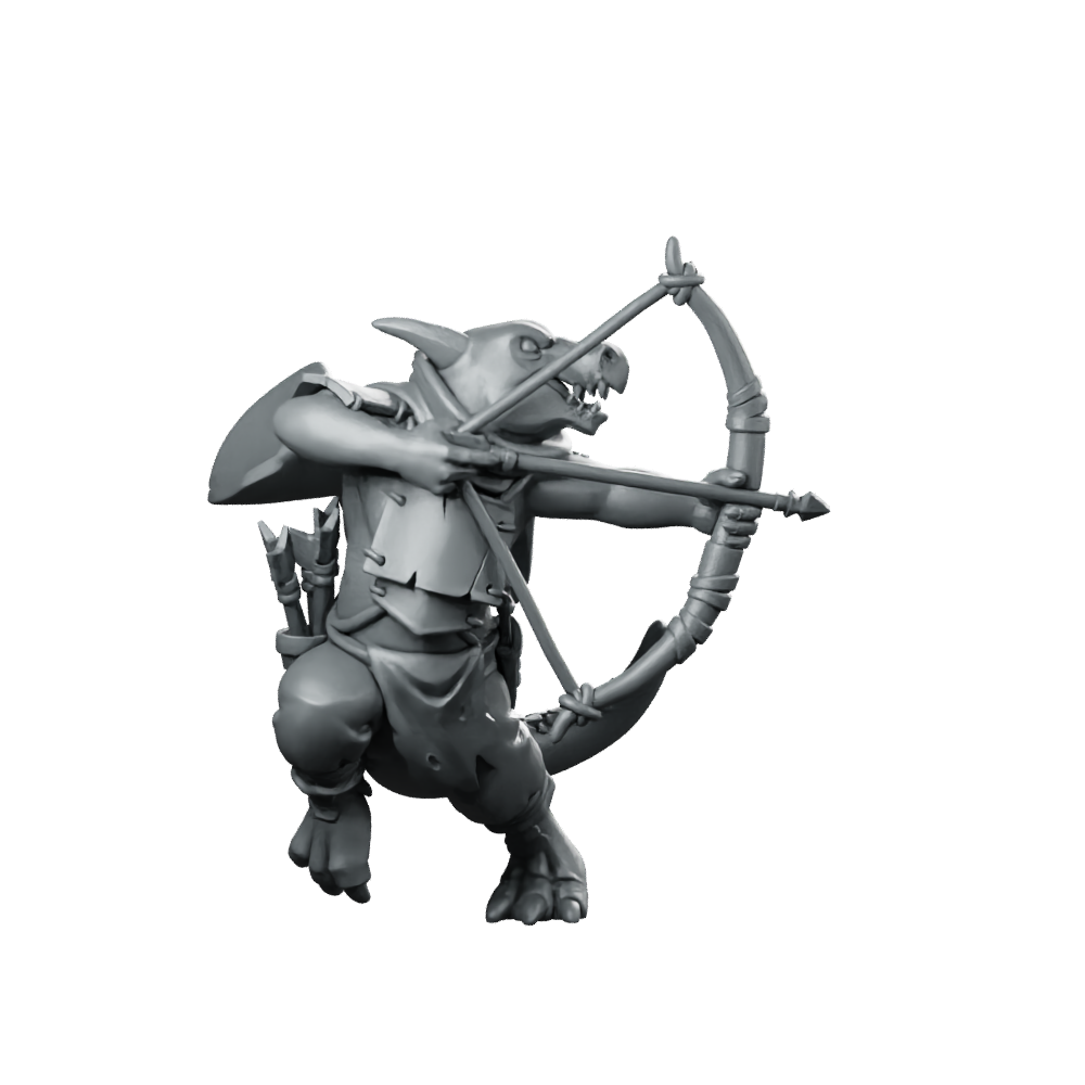 Kobolds Ranged B Miniature Ratfolk Archer Miniature 360 Spin 01