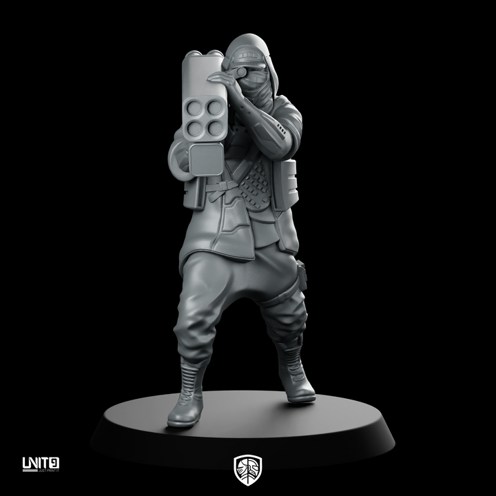 Kodi-Nomads Cyberpunk Miniature Rocket Launcher Ganger Humor