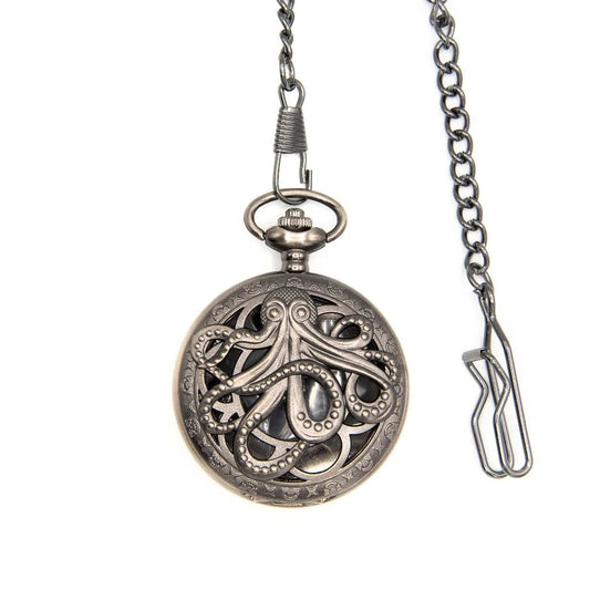Kraken's Keepsake | Pocket Watch Case | Ancient Silver - Tabletop Dominion - We Print Miniatures
