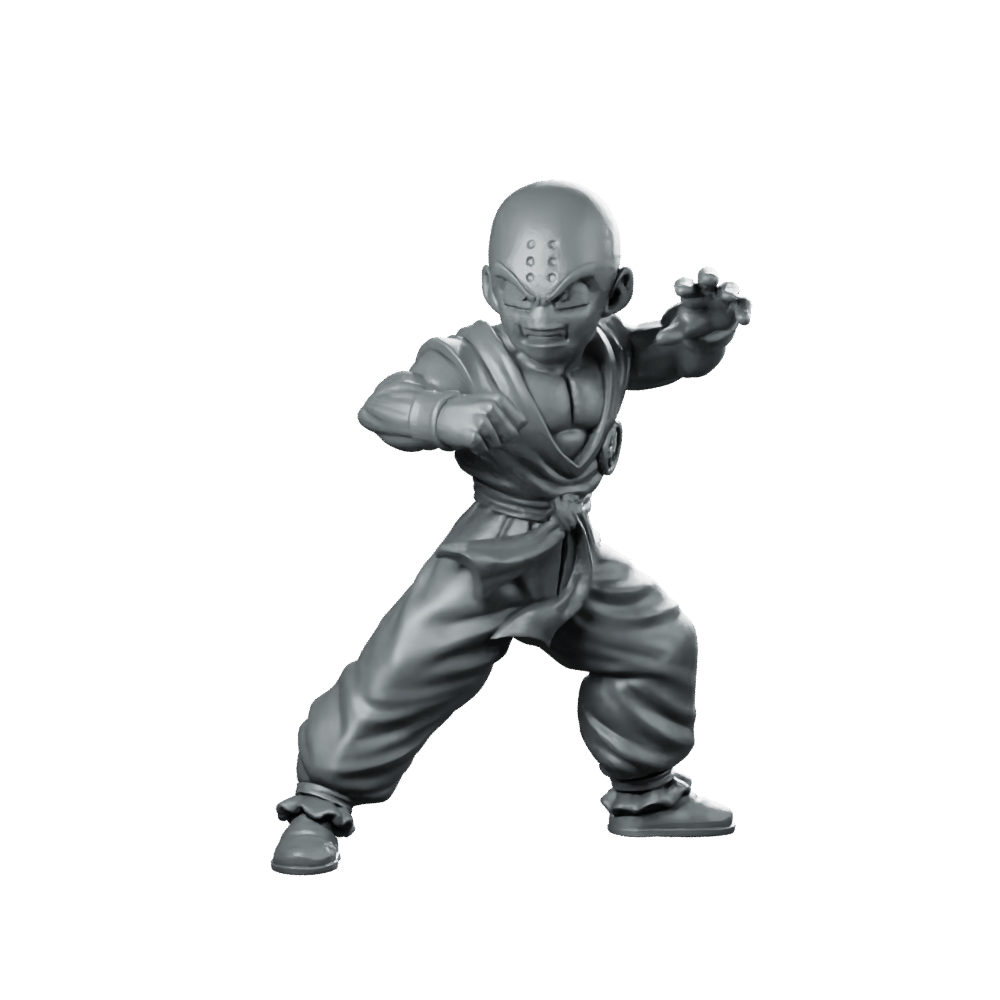 Krillin Warrior Miniature Anime Martial Artist Fighter - RN Estudio - We Print Miniatures