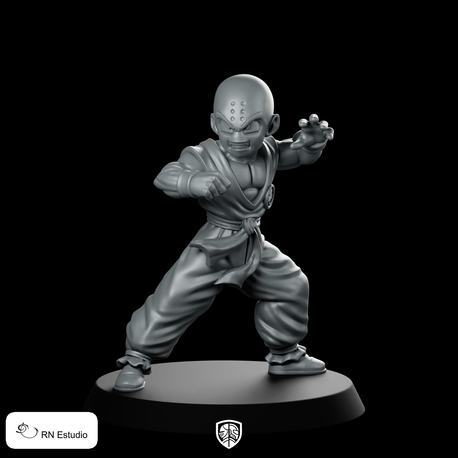 Krillin Warrior Miniature Anime Martial Artist Fighter