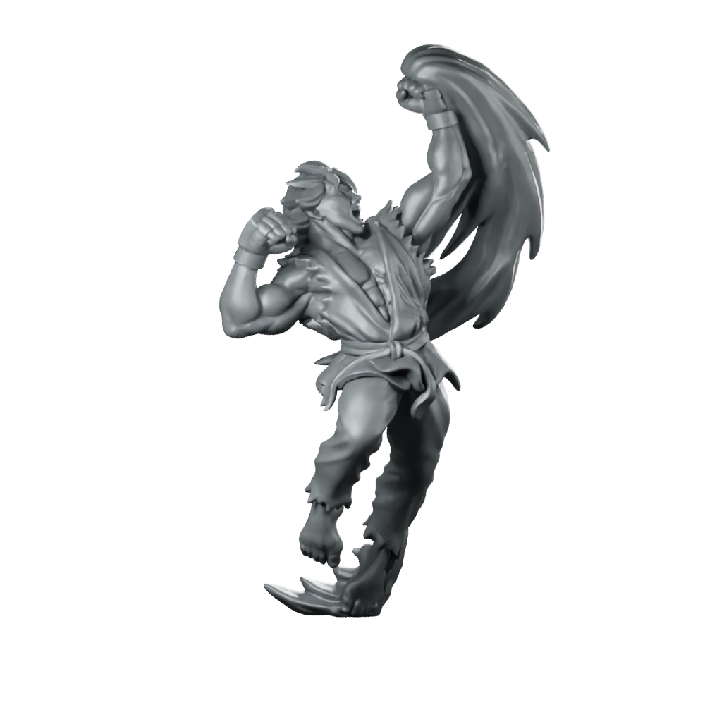 Street Fighter Kyle Miniature Martial Artist Hero Miniature 360 Spin 01