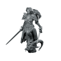 Lady Baudicea Miniature Dual - Sword Warrior Champion Hero - Haito - We Print Miniatures