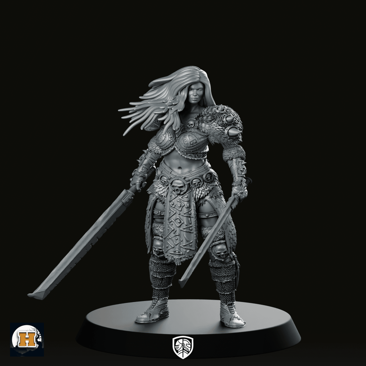 Lady Dindraine Swords Miniature - Haito - We Print Miniatures