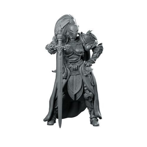 Lady Guinevere Miniature Armoured Knight Paladin Hero - Haito - We Print Miniatures